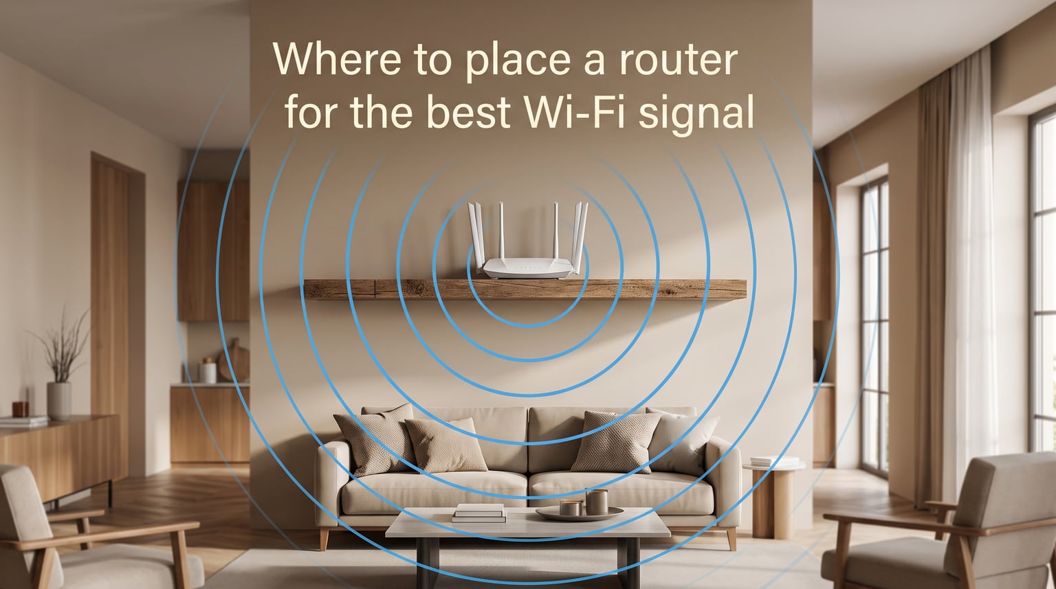 Where to place a router for the best Wi-Fi signal