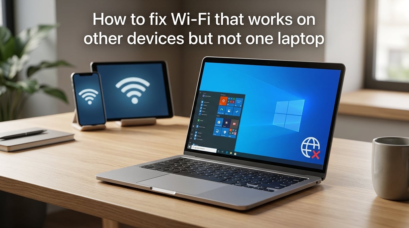 How to fix Wi-Fi that works on other devices but not one laptop