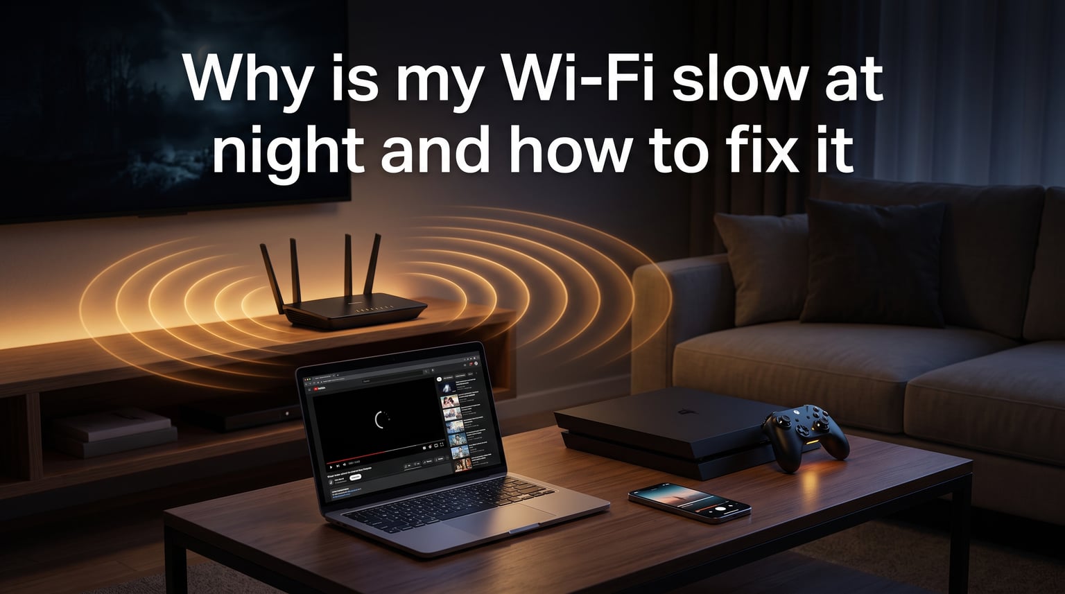 Why is my Wi-Fi slow at night and how to fix it