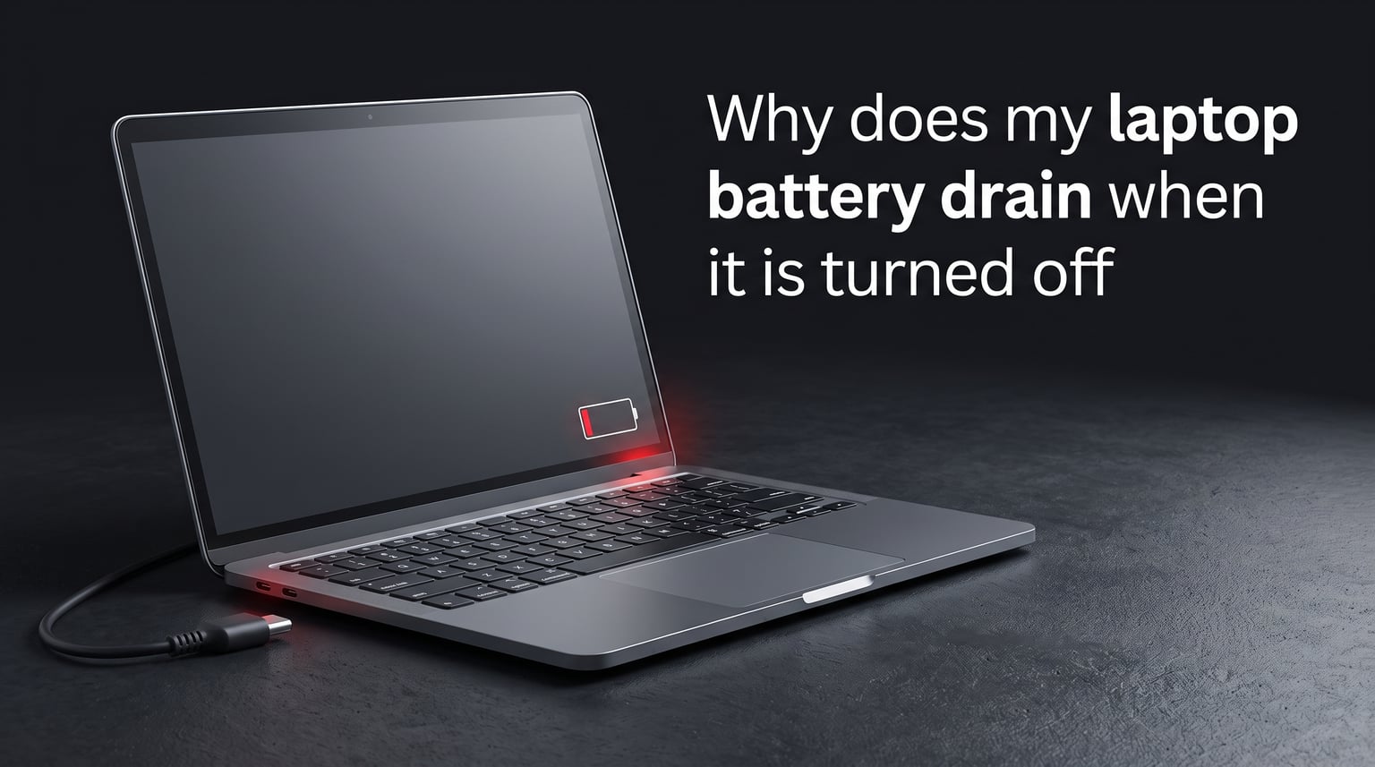 Why does my laptop battery drain when it is turned off