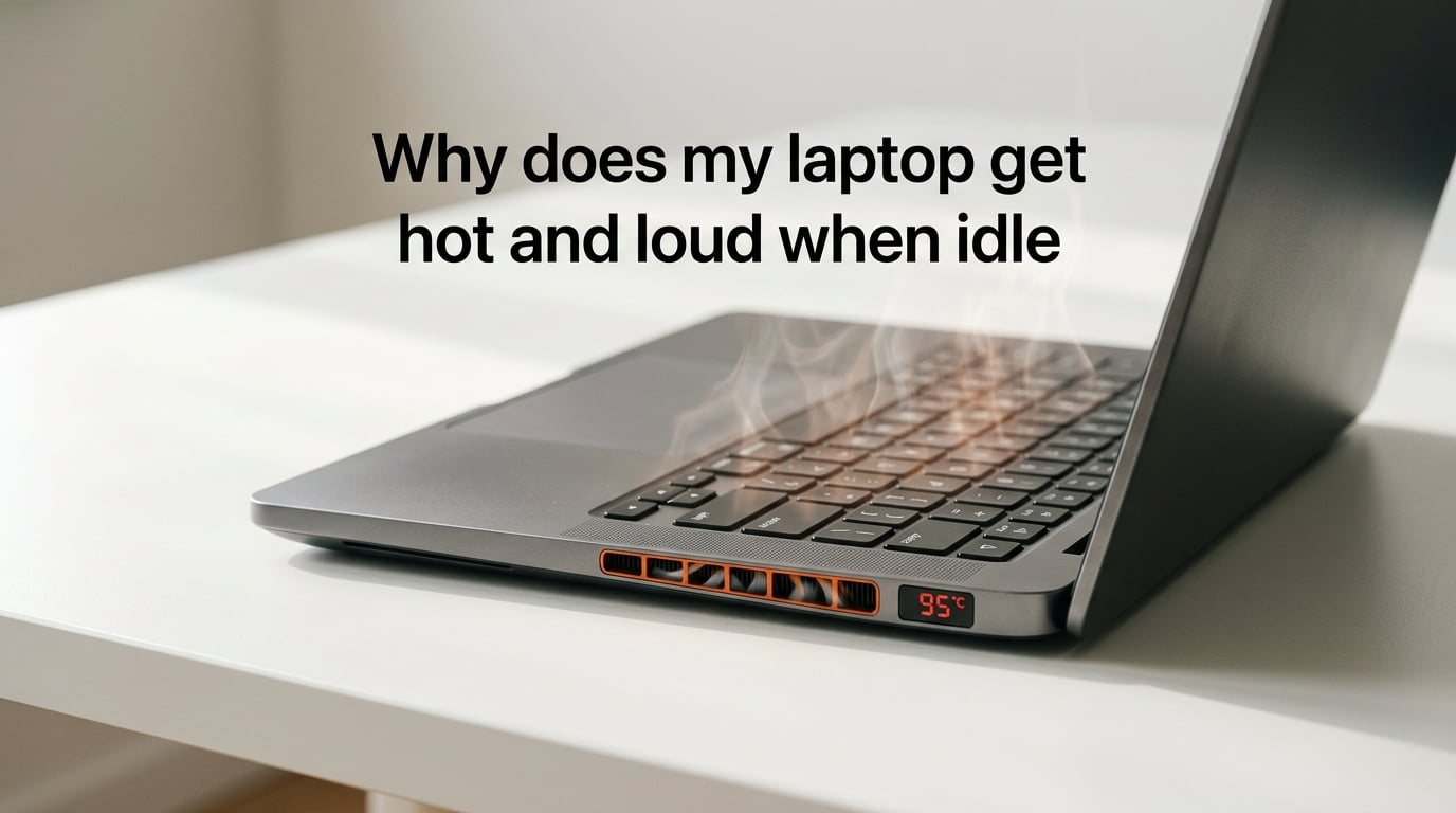 Why does my laptop get hot and loud when idle