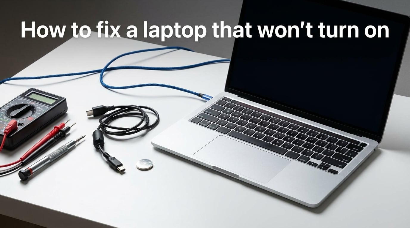 How to fix a laptop that won't turn on