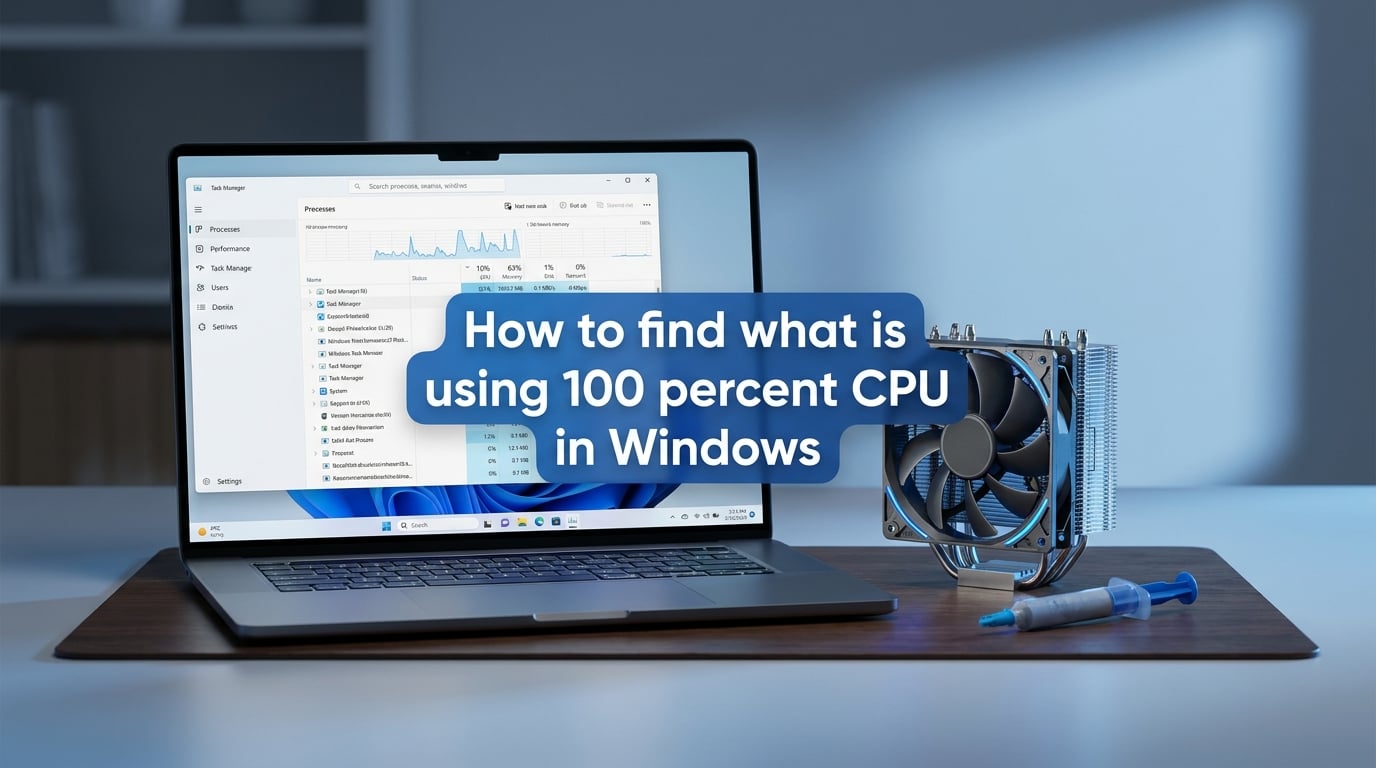 How to find what is using 100 percent CPU in Windows