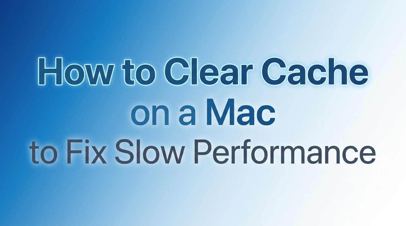 How to clear cache on a Mac to fix slow performance