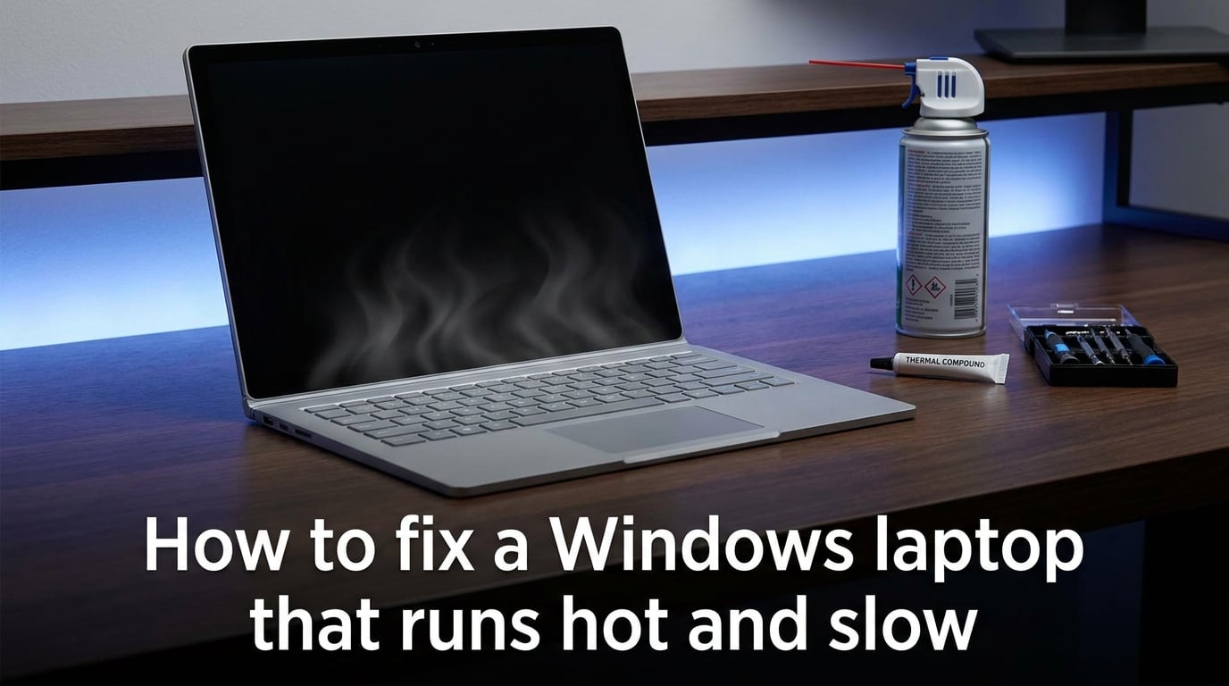 How to fix a Windows laptop that runs hot and slow