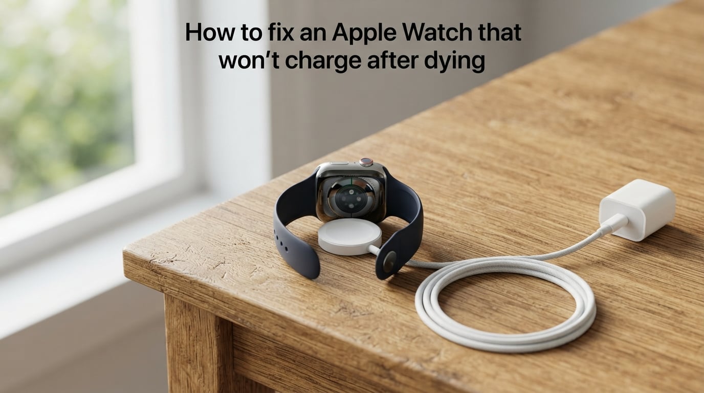 How to fix an Apple Watch that won't charge after dying