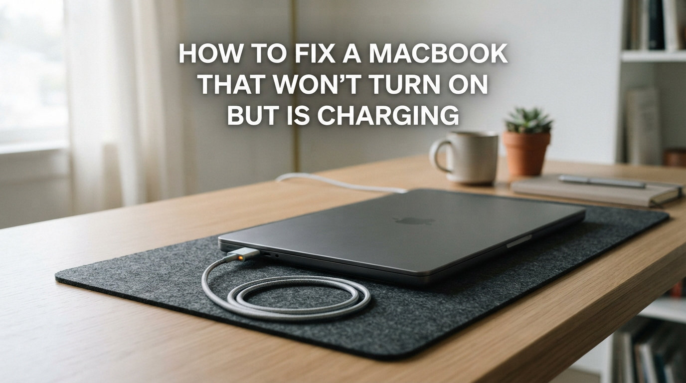 How to fix a MacBook that won't turn on but is charging