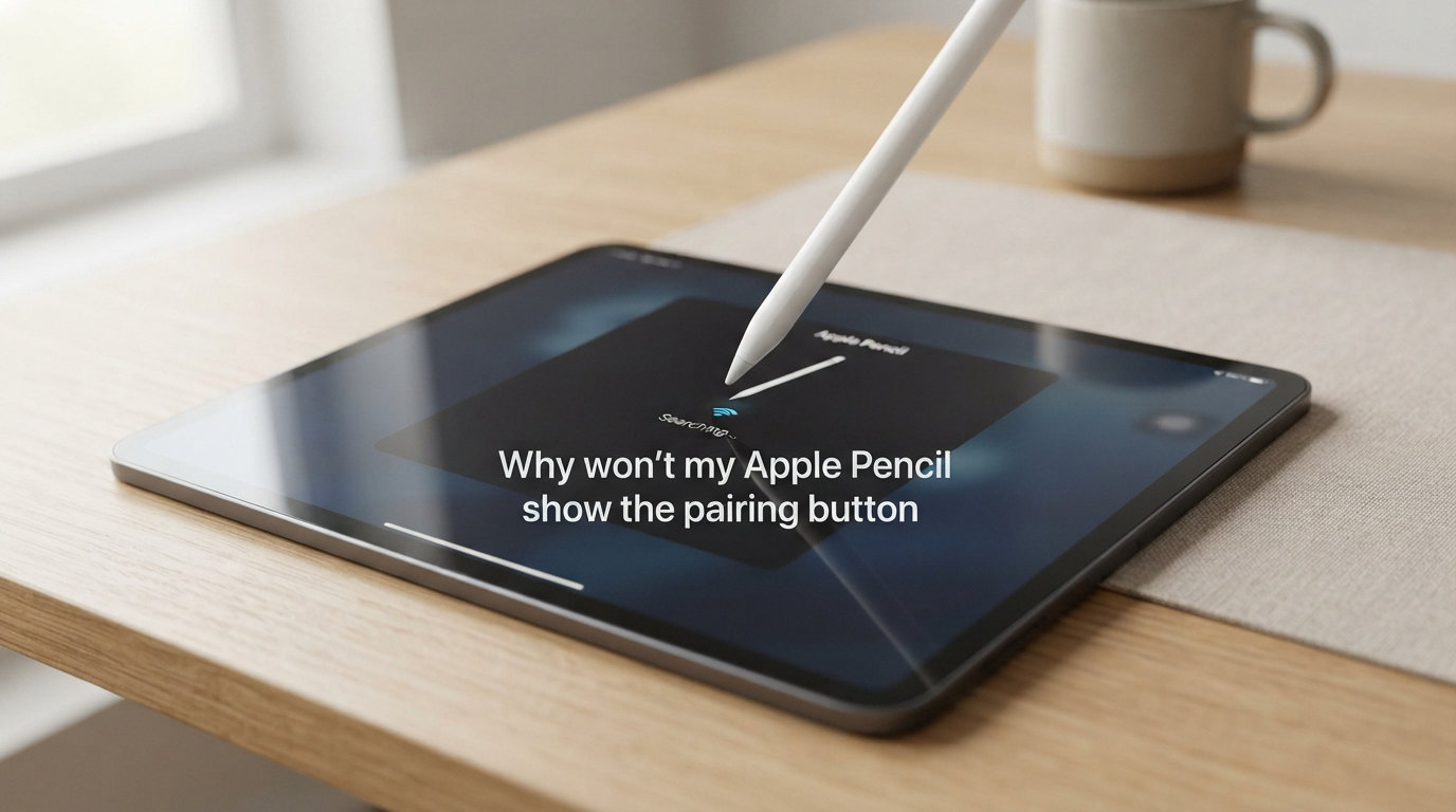 Why won't my Apple Pencil show the pairing button
