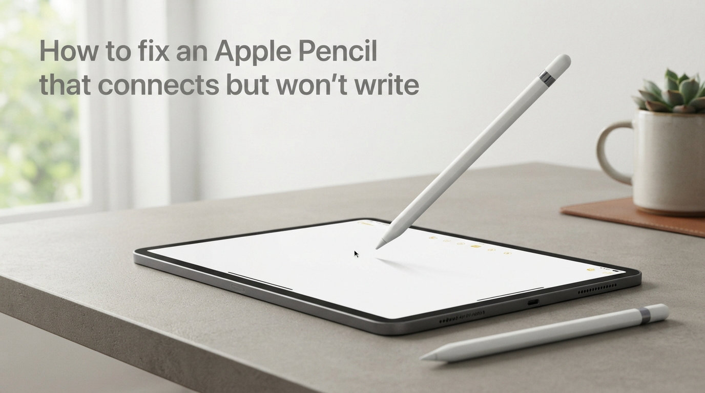 How to fix an Apple Pencil that connects but won't write