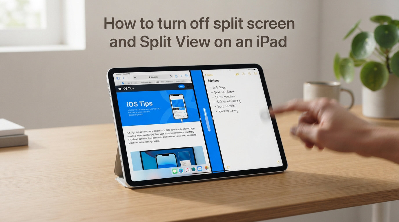 How to turn off split screen and Split View on an iPad