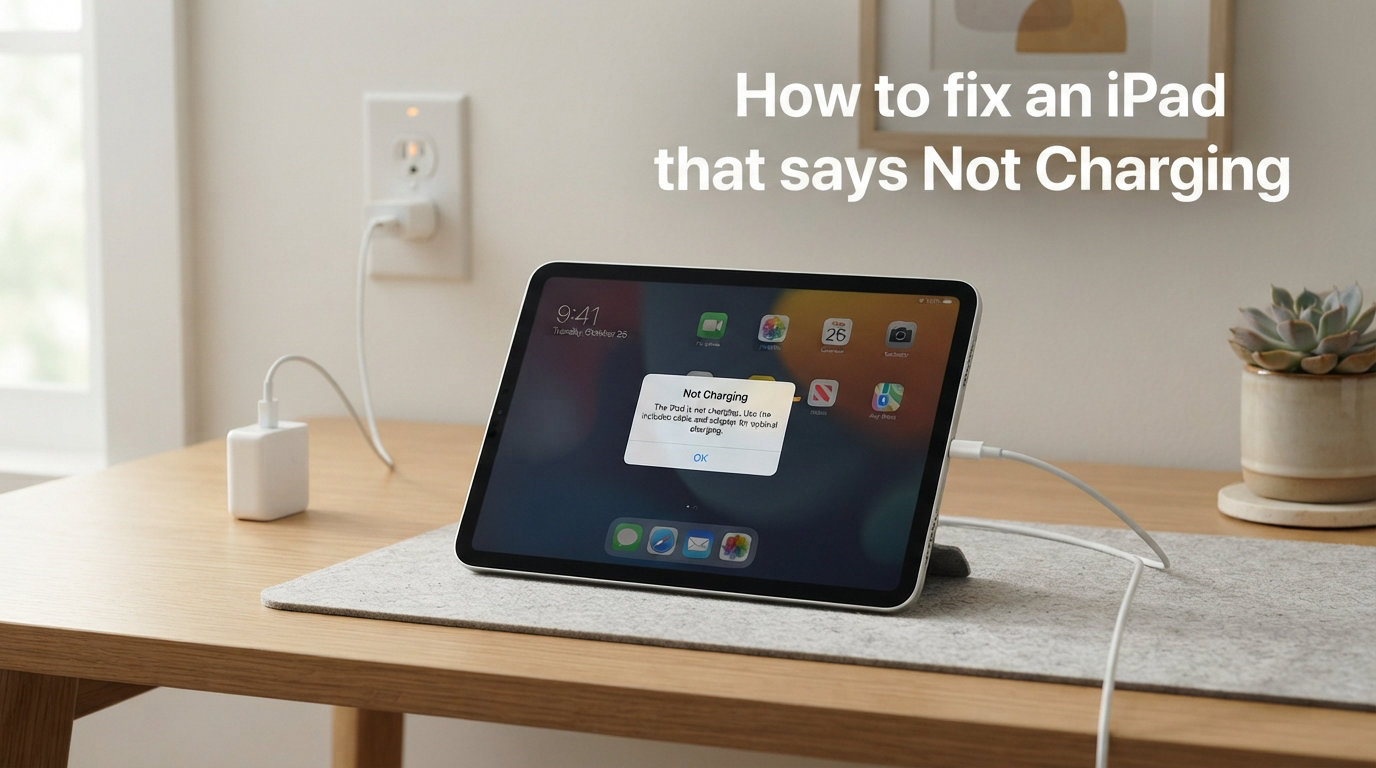 How to fix an iPad that says Not Charging