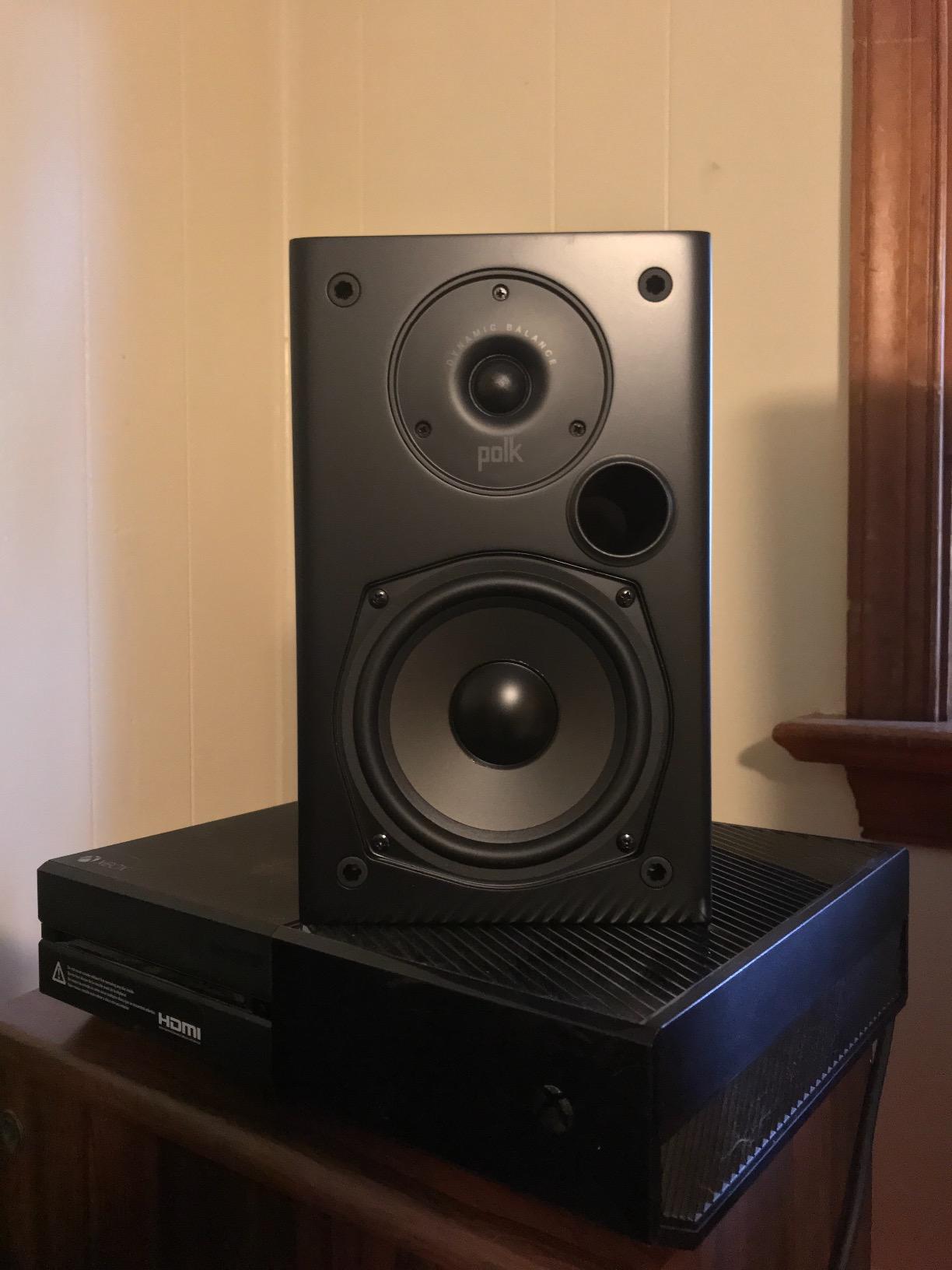 Polk Audio T15 100 Watt Home Theater Bookshelf Speakers, Black, 1 Pair customer photo 2