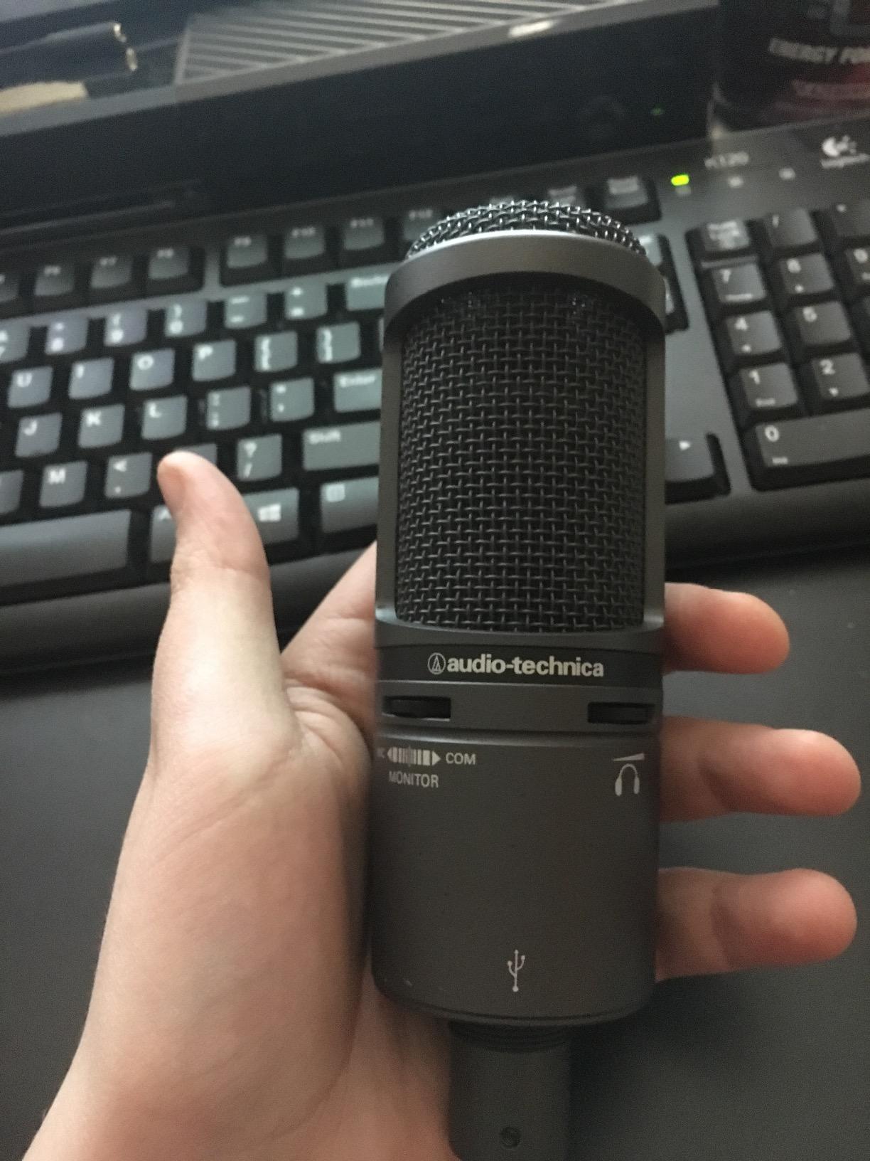 Audio-Technica AT2020USB+ Cardioid Condenser USB Microphone, with Built-in Headphone Jack & Volume Control, Perfect for Content Creators (Black) customer photo 2