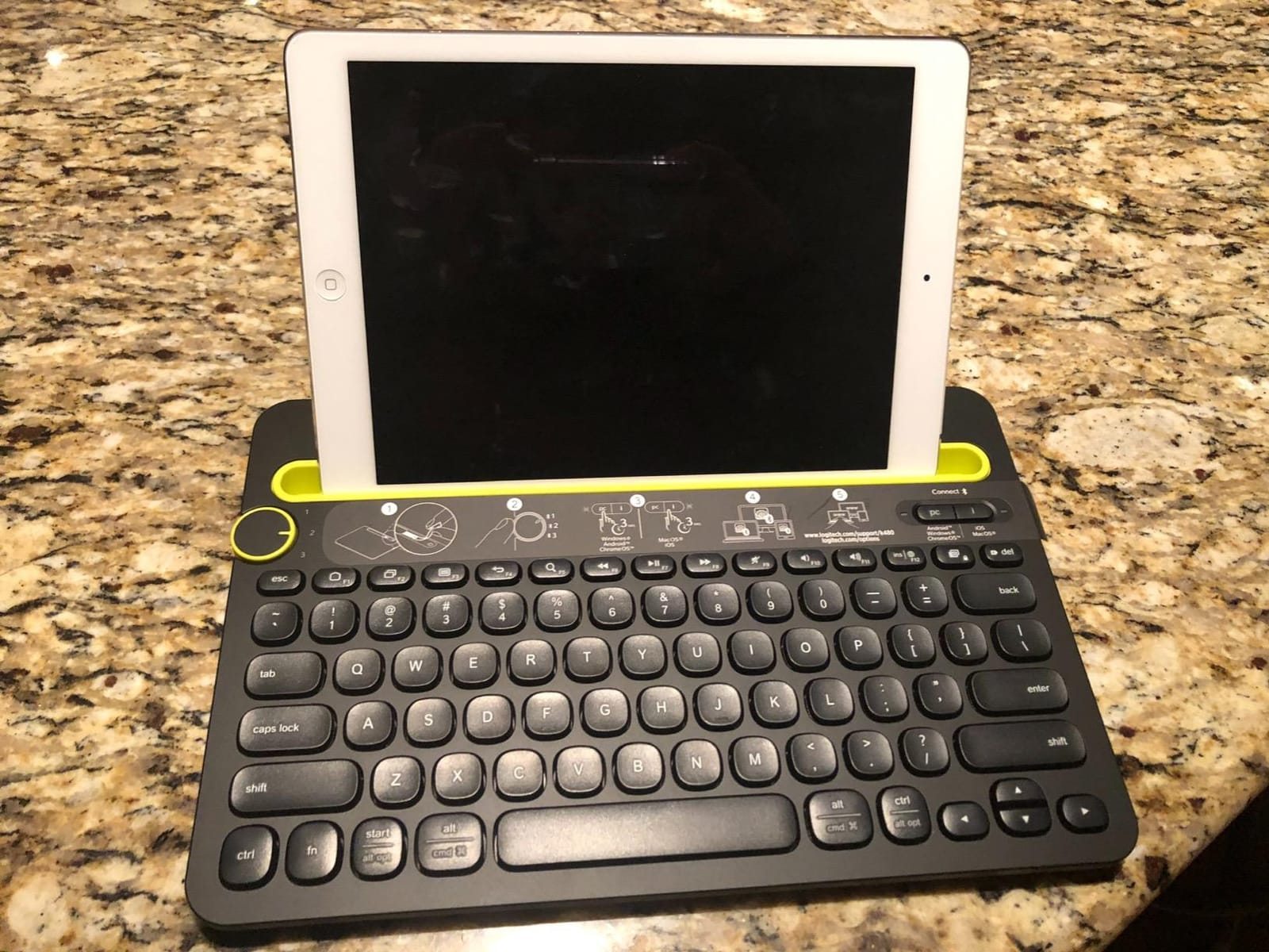 Logitech K480 Wireless Multi-Device Keyboard for Windows, macOS, iPadOS, Android or Chrome OS, Bluetooth, Compact, Compatible with PC, Mac, Laptop, Smartphone, Tablet - Black customer photo 2