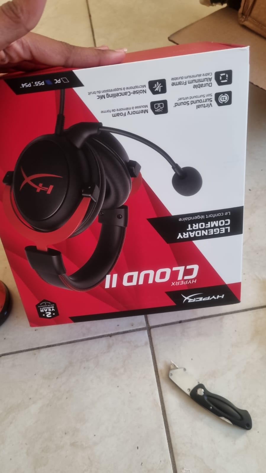 HyperX Cloud II Gaming Headset - 7.1 Surround Sound - Memory Foam Ear Pads - Durable Aluminum Frame - Multi Platform Headset - Works with PC, PS4, PS4 PRO, Xbox One, Xbox One S - Red customer photo 2