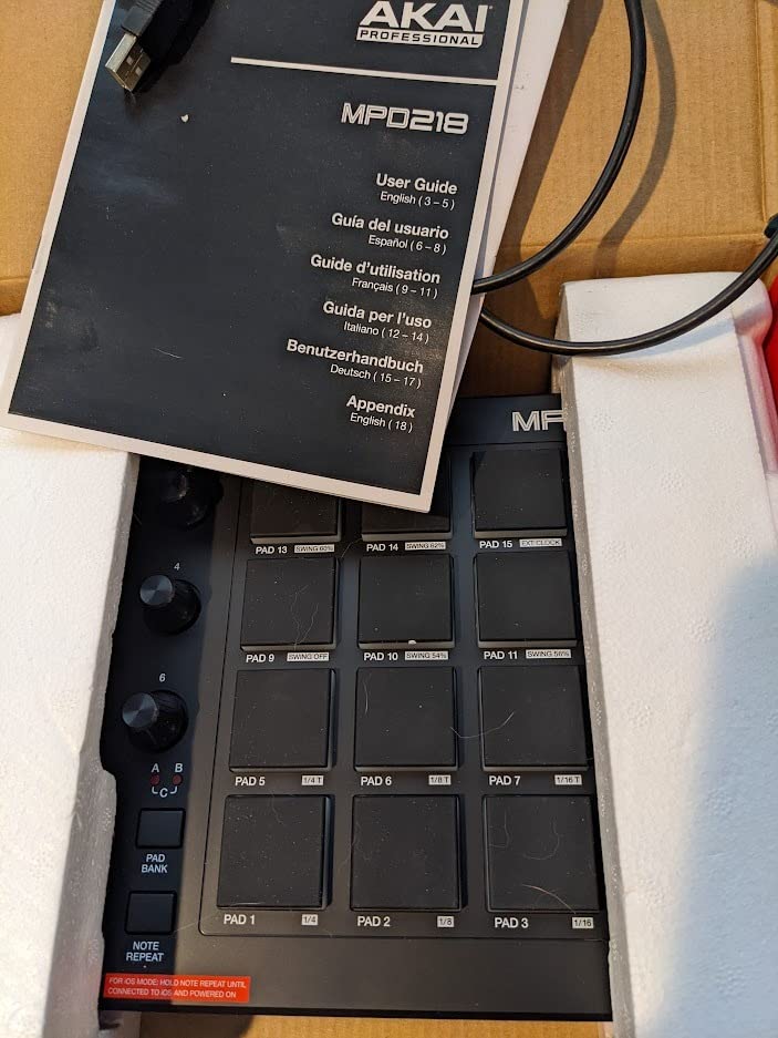 Akai Professional MPD218 USB MIDI Pad Controller | 16 Velocity-Sensitive MPC Drum Pads, 6 Assignable Knobs, Note Repeat, for Beat Makers and Music Producers customer photo 1