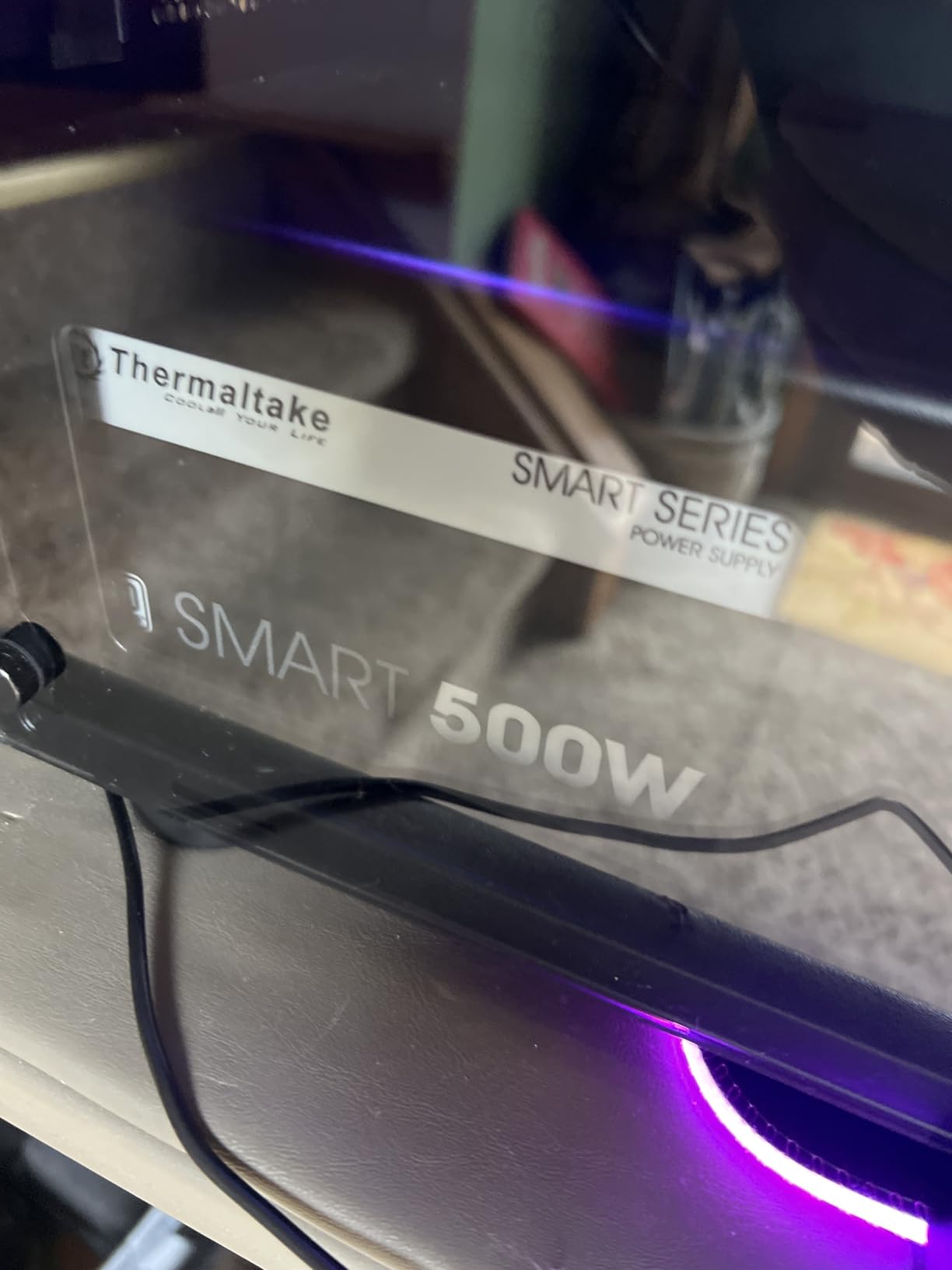 Thermaltake Smart 500W 80+ White Certified PSU, Continuous Power with 120mm Ultra Quiet Cooling Fan, ATX 12V V2.3/EPS 12V Active PFC Power Supply customer photo 2