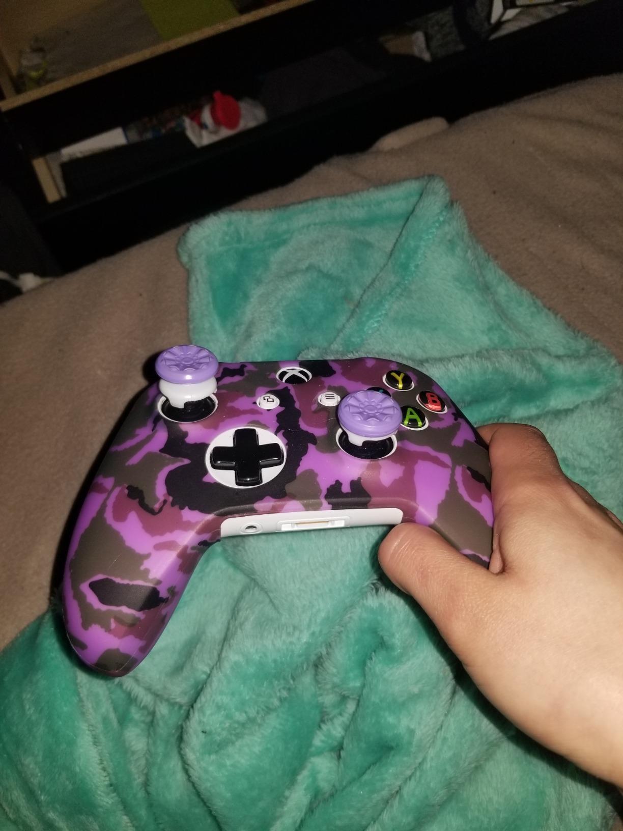 KontrolFreek FPS Freek Galaxy Purple for Xbox One and Xbox Series X Controller | 2 Performance Thumbsticks | 1 High-Rise, 1 Mid-Rise | Purple customer photo 2