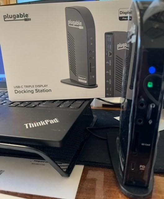 Plugable USB-C Triple Monitor Docking Station: 13-in-1 Laptop Dock with 100W Charging for Mac (DisplayLink Driver Required), Windows, Chrome, 3 HDMI, Gigabit Ethernet, SD, USB-C 20W, 4 USB - UD-ULTCDL customer photo 2