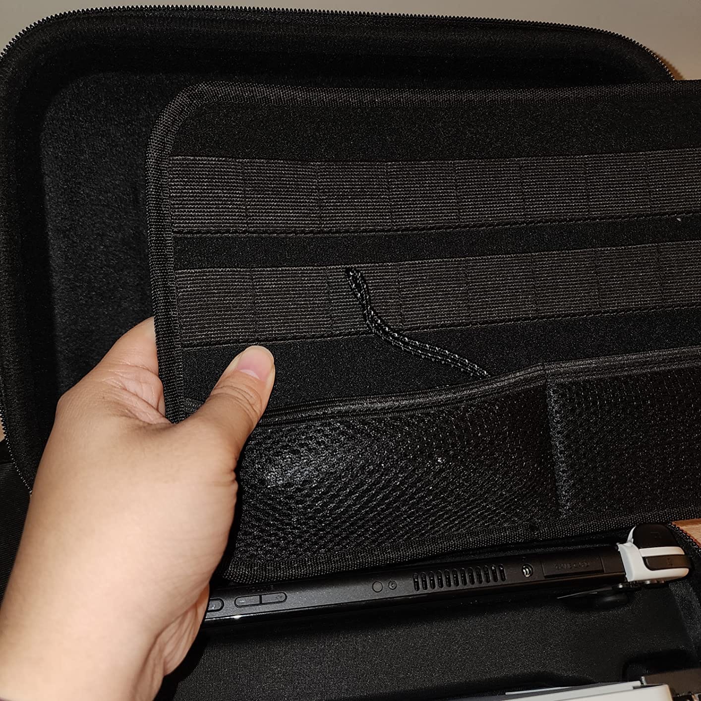 iVoler Carrying Storage Case for Nintendo Switch/Switch OLED Model (2021), Portable Travel All Protective Hard Messenger Bag Soft Lining 18 Games for Switch Console Pro Controller & Accessories Black customer photo 1