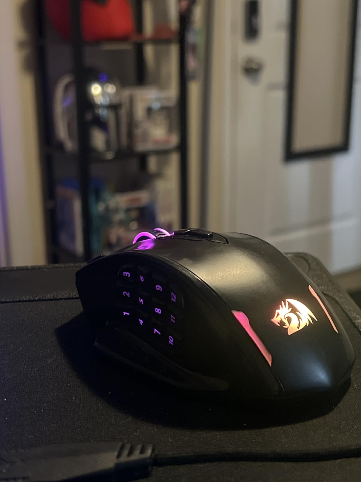 Redragon M908 Impact RGB LED MMO Gaming Mouse with 12 Side Buttons, Optical Wired Ergonomic Mouse with Max 12,400DPI, High Precision, 18 Programmable Macro Shortcuts, Comfort Grip customer photo 1