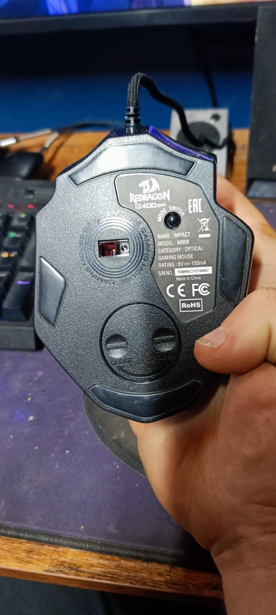 Redragon M908 Wired MMO RGB Gaming Mouse 12400 DPI Remapping Keys customer photo 2