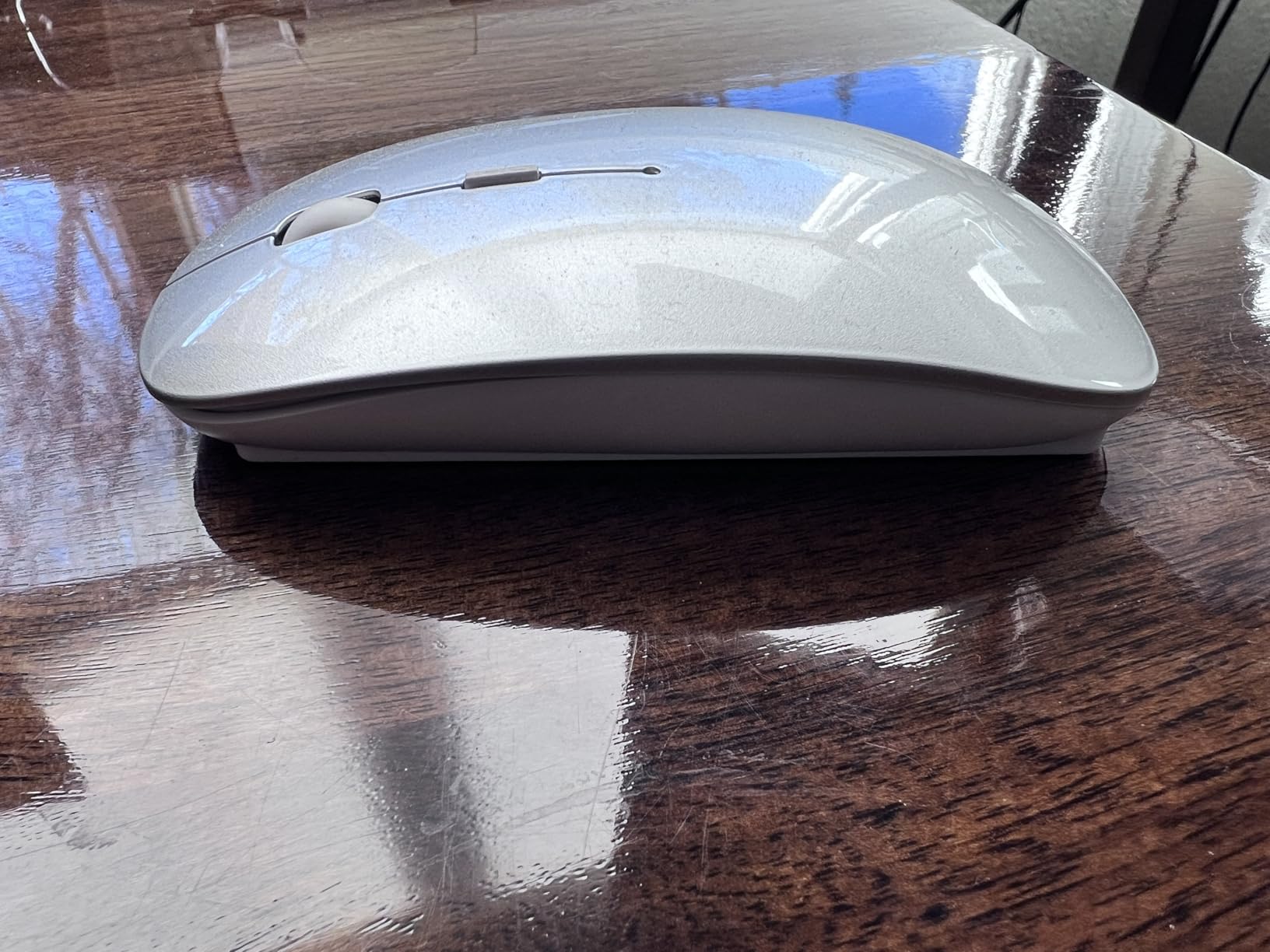 Bluetooth Wireless Mouse for Laptop mac MacBook ipad MacBook air MacBook pro pc Desktop Computer Windows Chromebook Notebook (Silver) customer photo 1