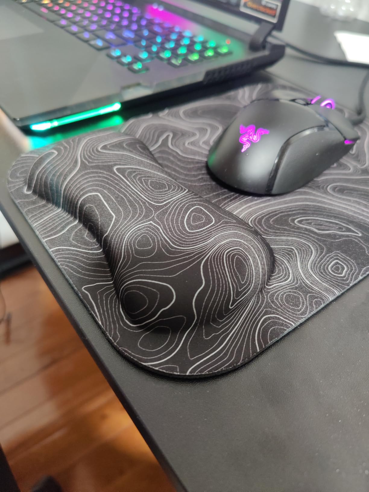 Gimars Large Smooth Superfine Fibre Memory Foam Ergonomic Mouse Pad Wrist Rest Support Mousepad with Nonslip Base for Laptop, Computer, Gaming & Office customer photo 2