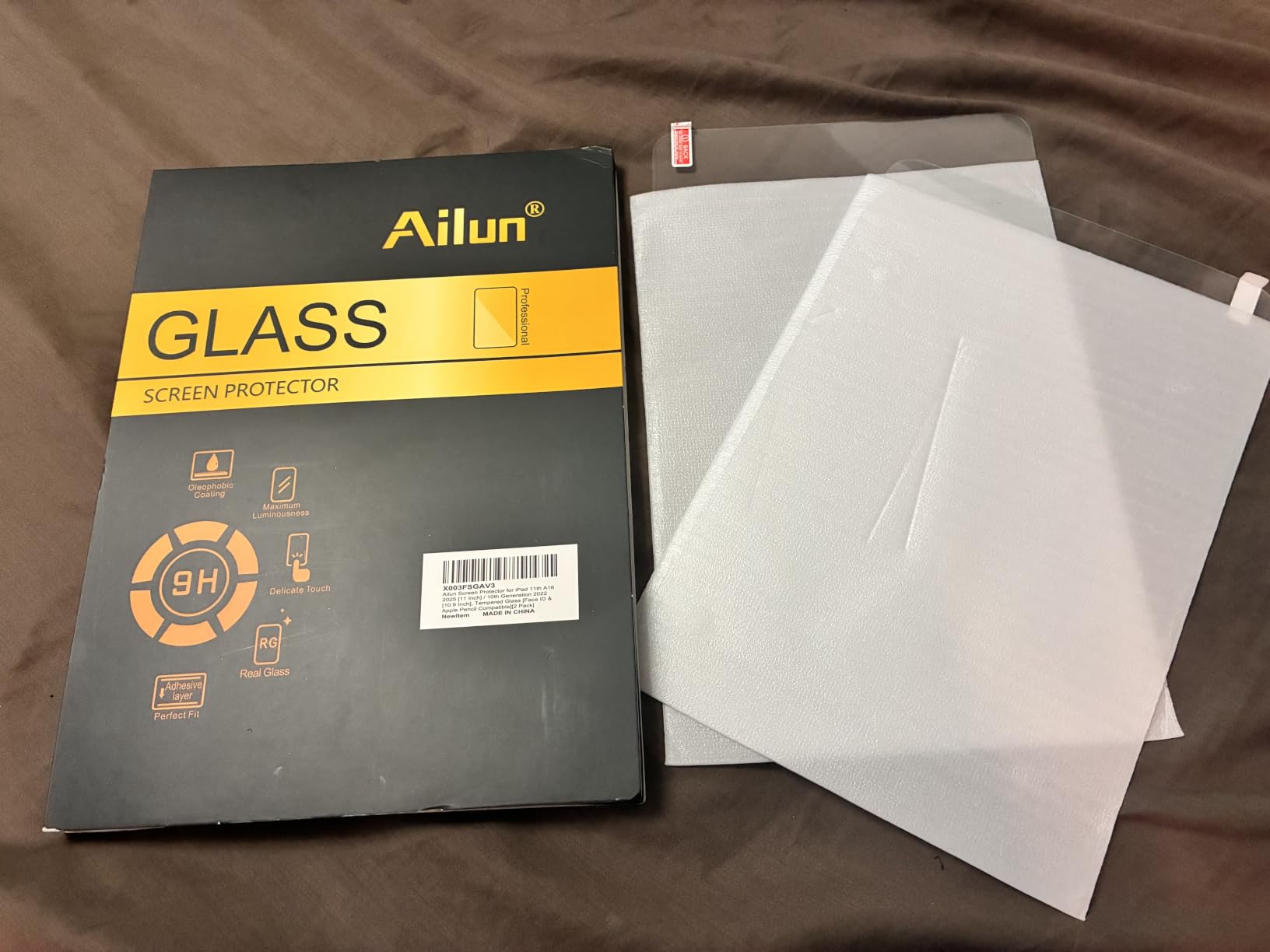 Ailun 2 Pack Screen Protector for iPad Pro 12.9 Inch, 2018-2022 | 2022 & 2021 & 2020 & 2018 Release, Tempered Glass, Face ID & Apple Pencil Compatible, Ultra Sensitive, Case Friendly customer photo 1