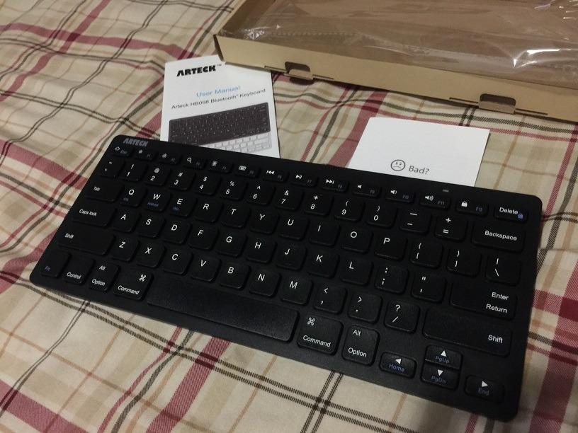 Arteck Compact Wireless Bluetooth Keyboard for iPad Tablet iPhone PC, Black customer photo 1
