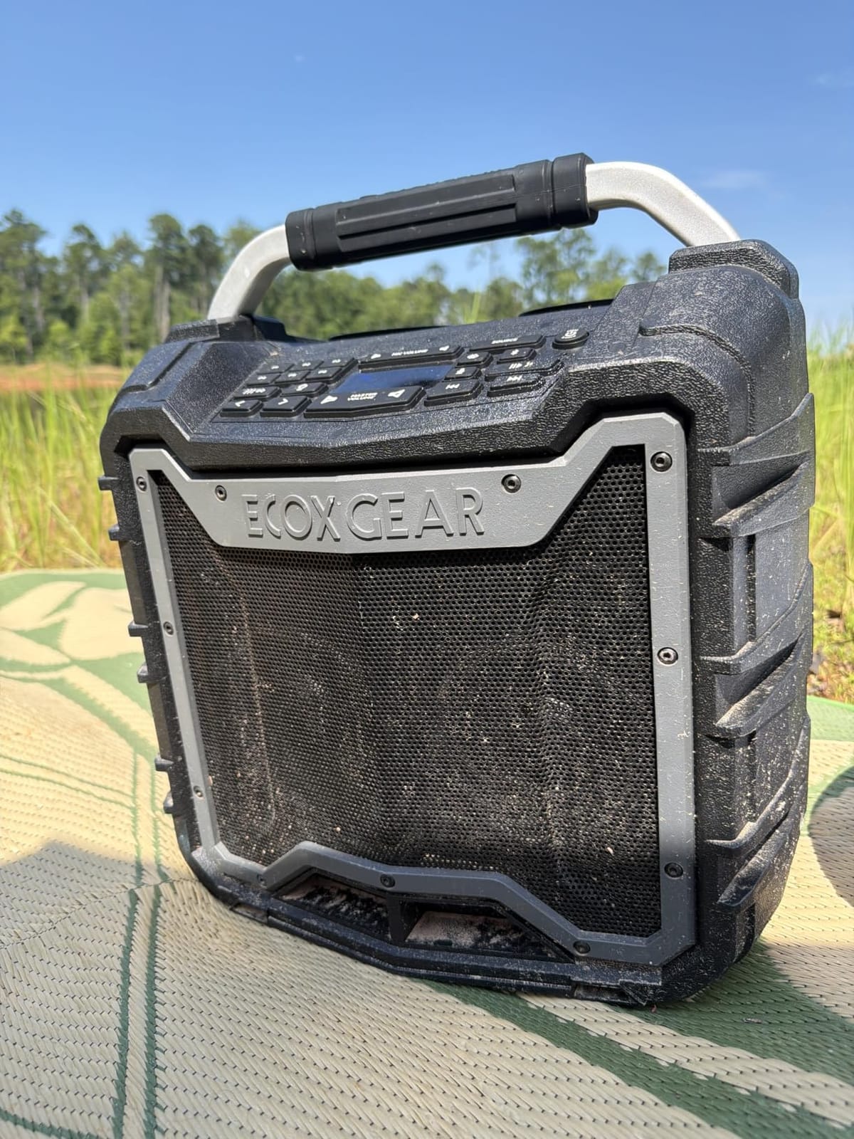 ECOXGEAR EcoTrek Rugged Waterproof Floating Portable Bluetooth Wireless 100 Watt Stereo Smart Speaker and PA System (Gray) customer photo 2