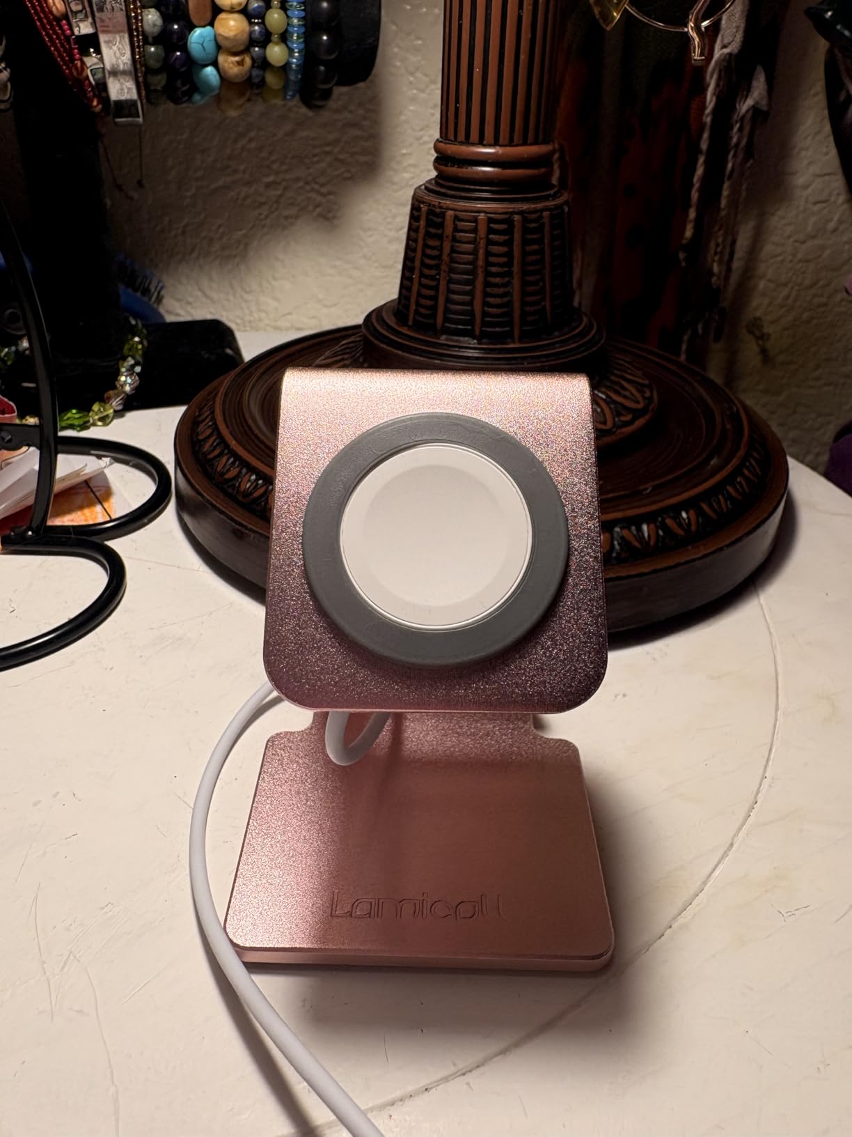 Lamicall Watch Stand for Apple Watch Magnetic Fast Charger | Aluminum Alloy Desk Charging Stand Holder Dock for iWatch SE3 SE2 Ultra 3, Series 11 10 9 8 7 6 5 (49/46/45/44/42/41/40/38mm) customer photo 2