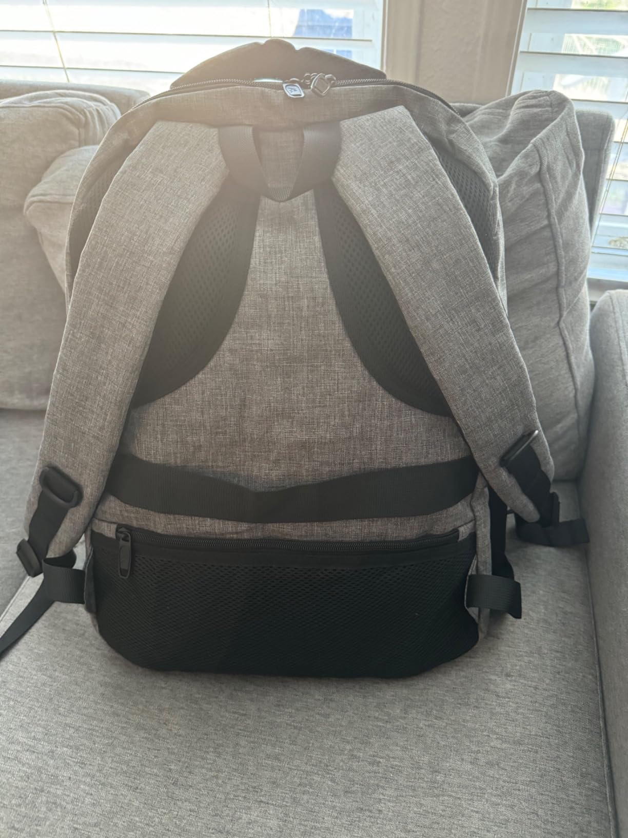 MATEIN Travel Laptop Backpack, 17 Inch TSA Approved Carry On Work Bag | College School Bookbag with Trolley Sleeve, Large Business Computer Bag with Anti Theft Pocket, Grey Rucksack for Men Women customer photo 1