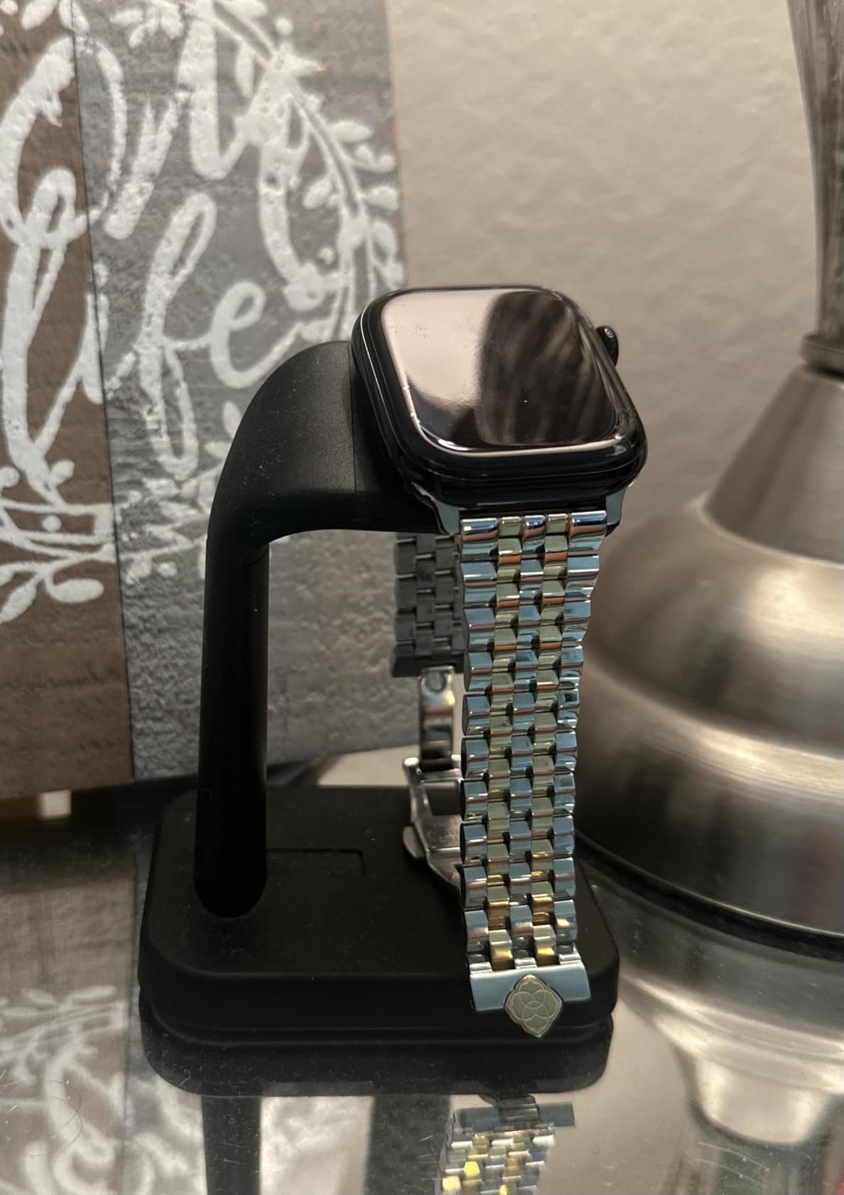 Macally Apple Watch Charger Stand for Series Ultra, 11, 10, 9, 8, 7, 6, 5, 4, 3, 2, 1, SE (44mm, 42mm, 40mm, 38mm) - iWatch AppleWatch Stand Dock - Apple Watches Charging Station - Black customer photo 2