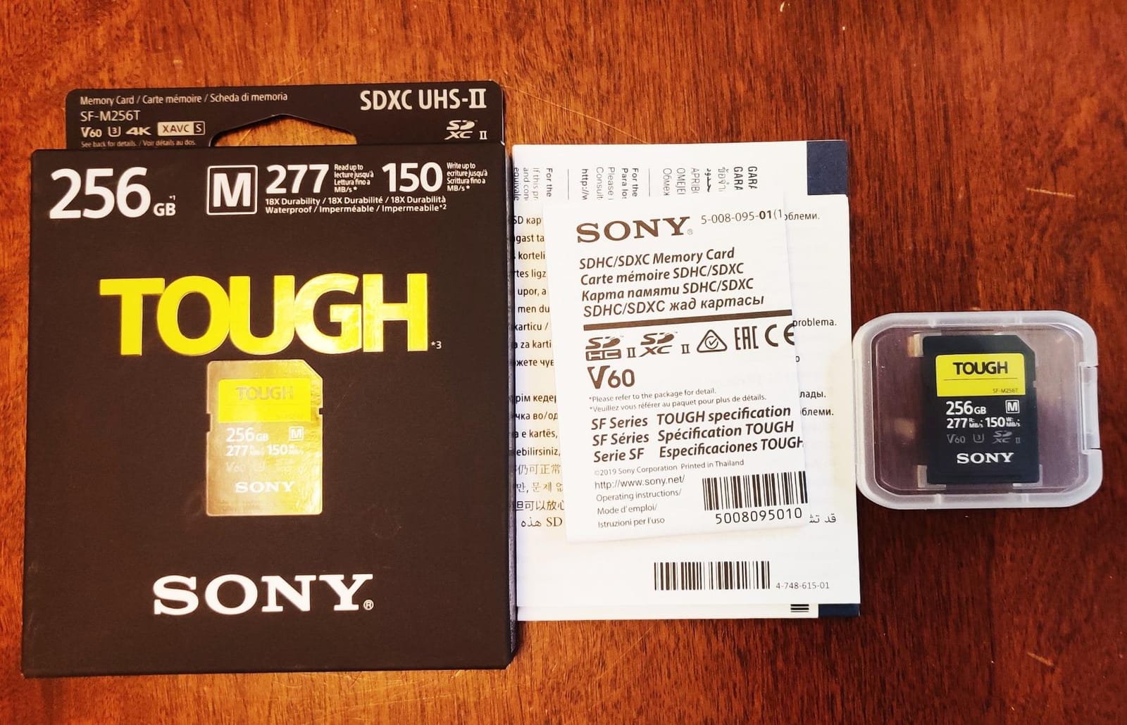 Sony TOUGH-M series SDXC UHS-II Card 128GB, V60, CL10, U3, Max R277MB/S, W150MB/S (SF-M128T/T1) customer photo 2