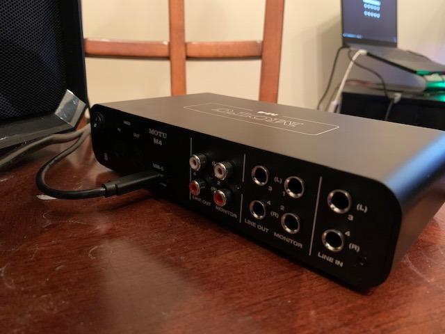 Motu M4 4x4 USB-C Audio Interface | Recording, mixing and podcasting with 4x4 USB-C connectivity, MIDI I/O and low latency monitoring customer photo 1