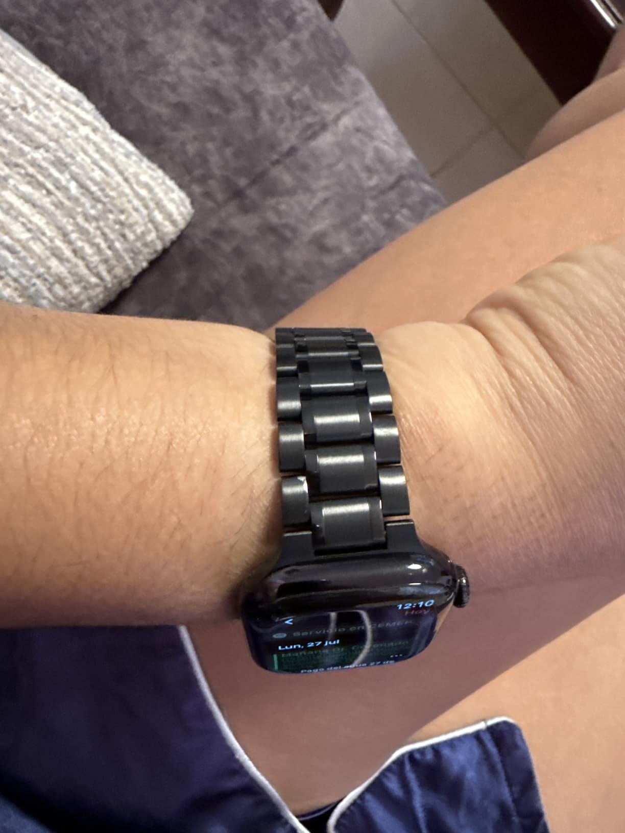 Bestig Metal Band Compatible with Apple Watch Bands for Men Women | Business Stainless Steel Strap for iWatch Ultra 3 2 1 Series 11 10 9 8 7 6 SE 5 4, 49mm 46mm 45mm 44mm 42mm(Series 3 2 1) customer photo 2