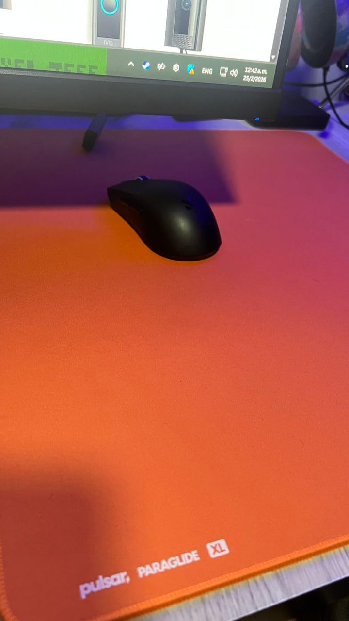 Pulsar - Paraglide XL Esports Level Premium Gaming Mouse Pad - Medium Speed, Smooth Glide, Stitched Edge, 19.3 x 16.5in (XL, Orange) customer photo 2