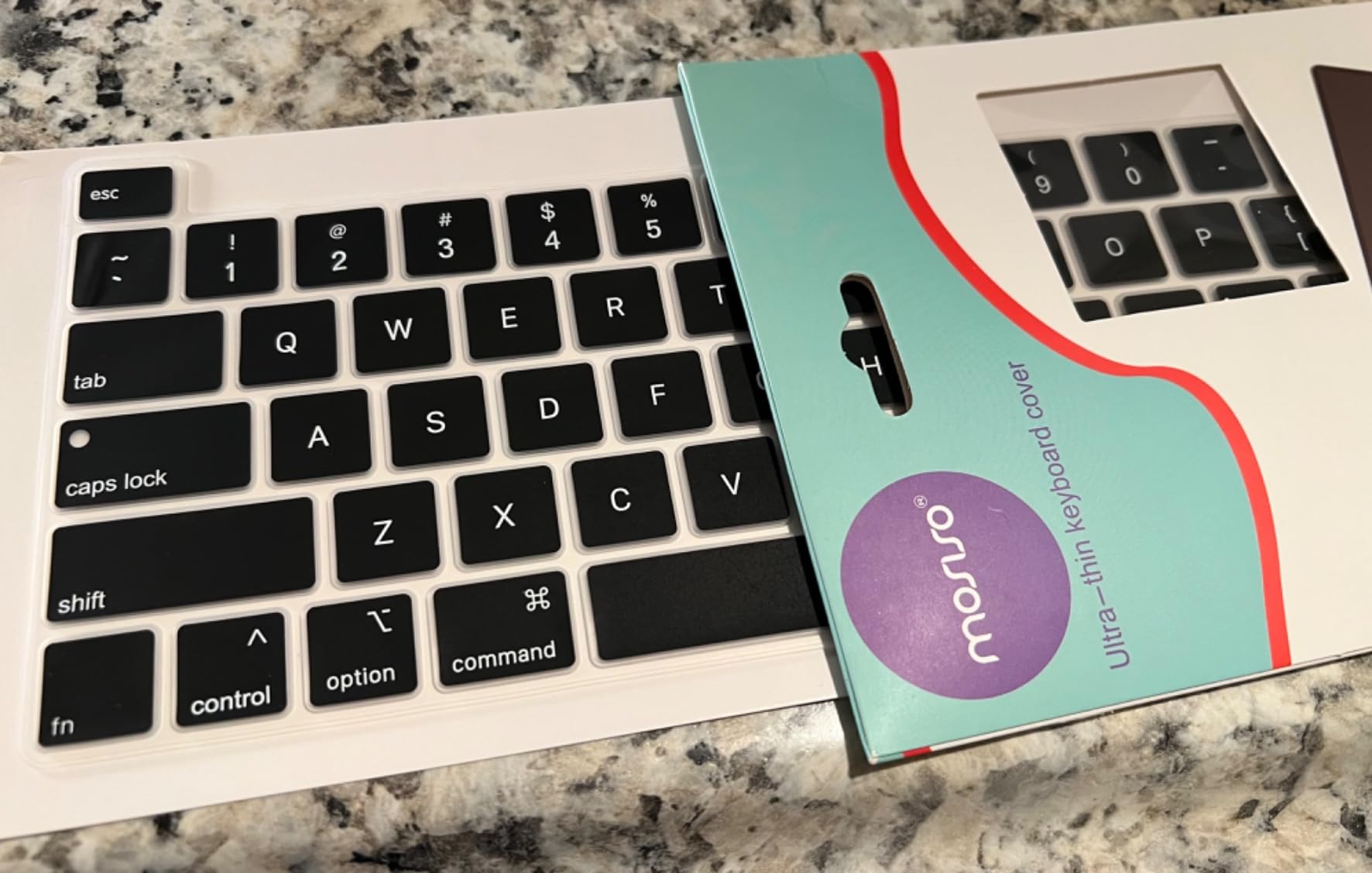 MOSISO Keyboard Cover Compatible with MacBook Pro 13 inch M2 M1 | 2023-2020 A2338 A2289 A2251 & MacBook Pro 16 2020 2019 A2141 Touch ID, Protective Silicone Skin, Black customer photo 1
