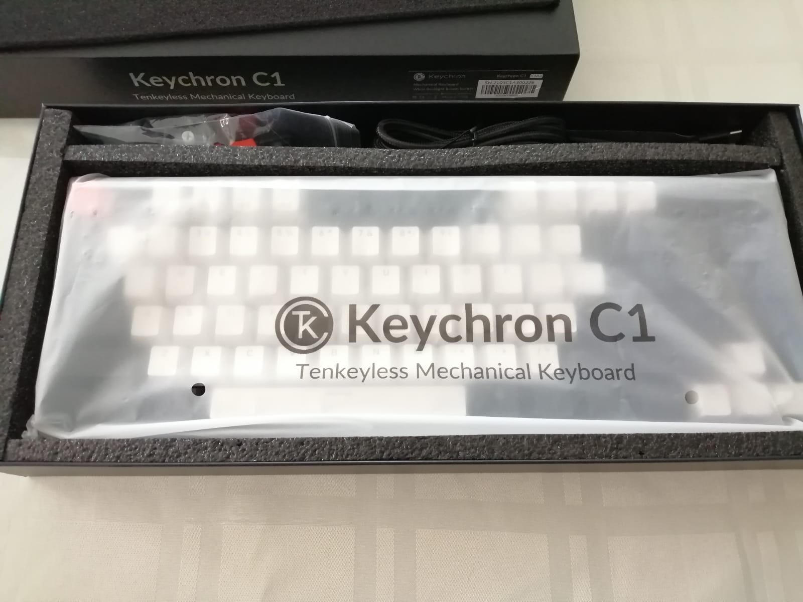 Keychron C1 Wired Mechanical Keyboard for Mac and Windows, 87-Key TKL USB-C Board, White Backlight, Gateron G Pro Brown Switch, Compact for Office, Typing and Light Gaming customer photo 1