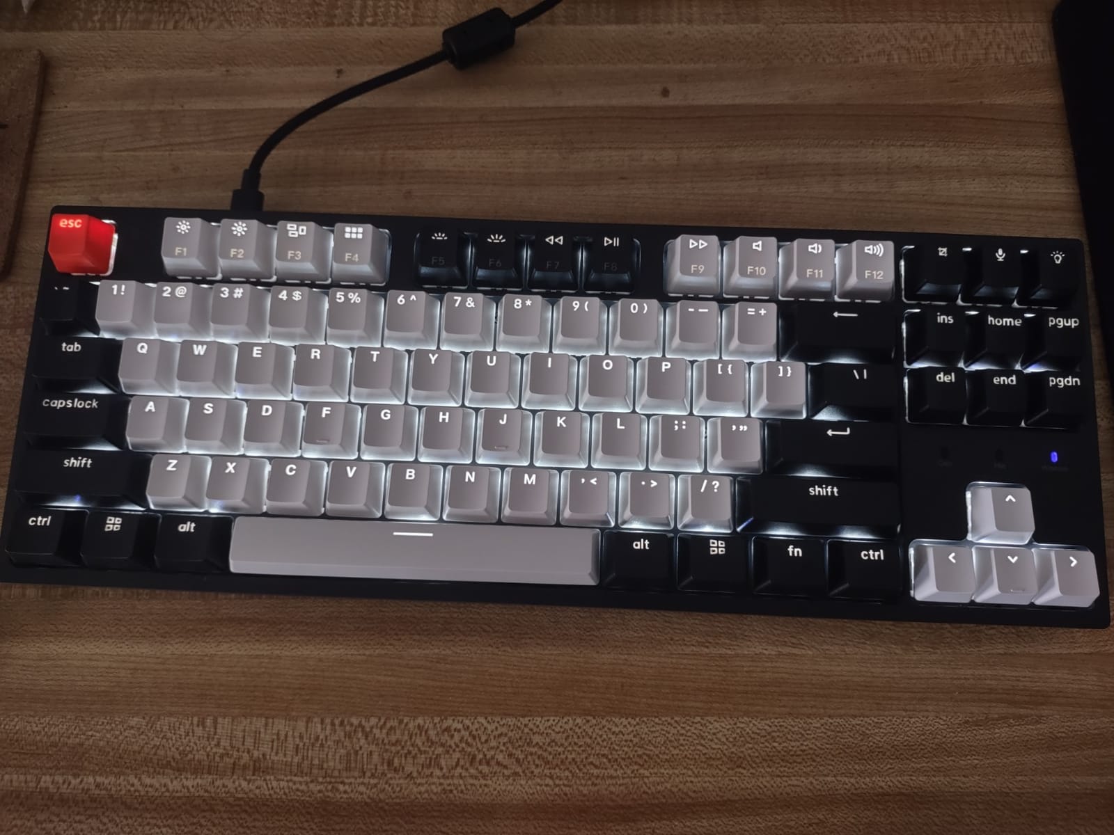 Keychron C1 Wired Mechanical Keyboard for Mac and Windows, 87-Key TKL USB-C Board, White Backlight, Gateron G Pro Brown Switch, Compact for Office, Typing and Light Gaming customer photo 2