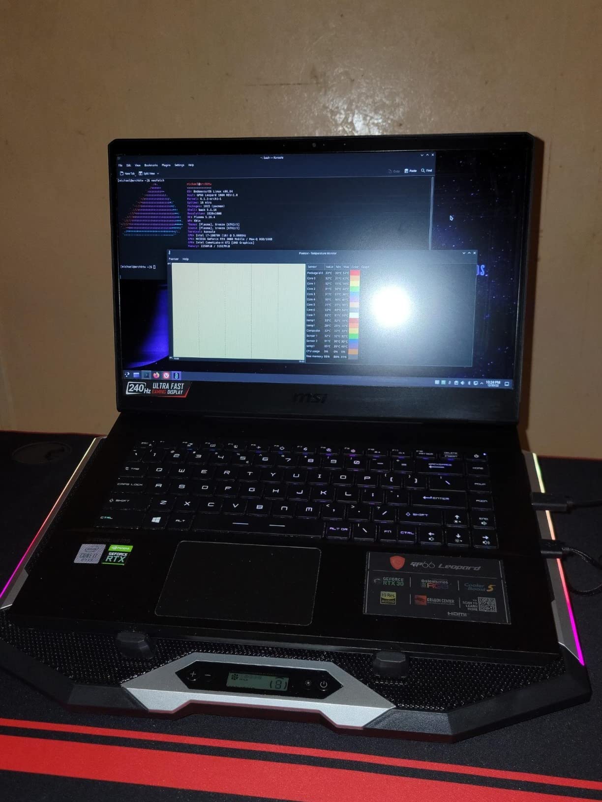 TopMate C11 Laptop Cooling Pad RGB Gaming Notebook Cooler, Laptop Fan Stand with 6 Quiet Fans customer photo 2