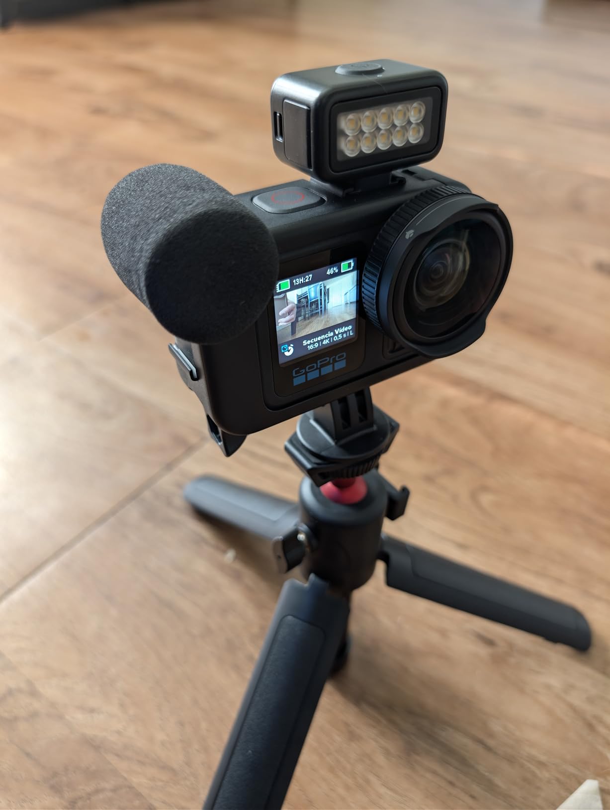 GoPro Media Mod (HERO13 /12/11 /10 /9 Black) - Official Accessory | Includes windscreen, vertical mounting buckle and thumb screw for filming, audio and mounting customer photo 1