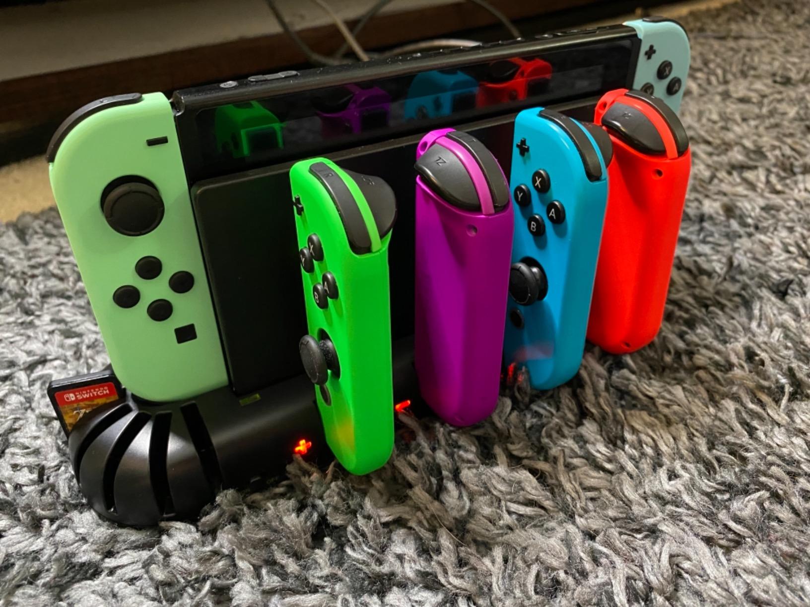 KDD Switch Controller Charger Dock Station for Nintendo Switch & OLED Joycons with Upgraded 8 Game Storages customer photo 1