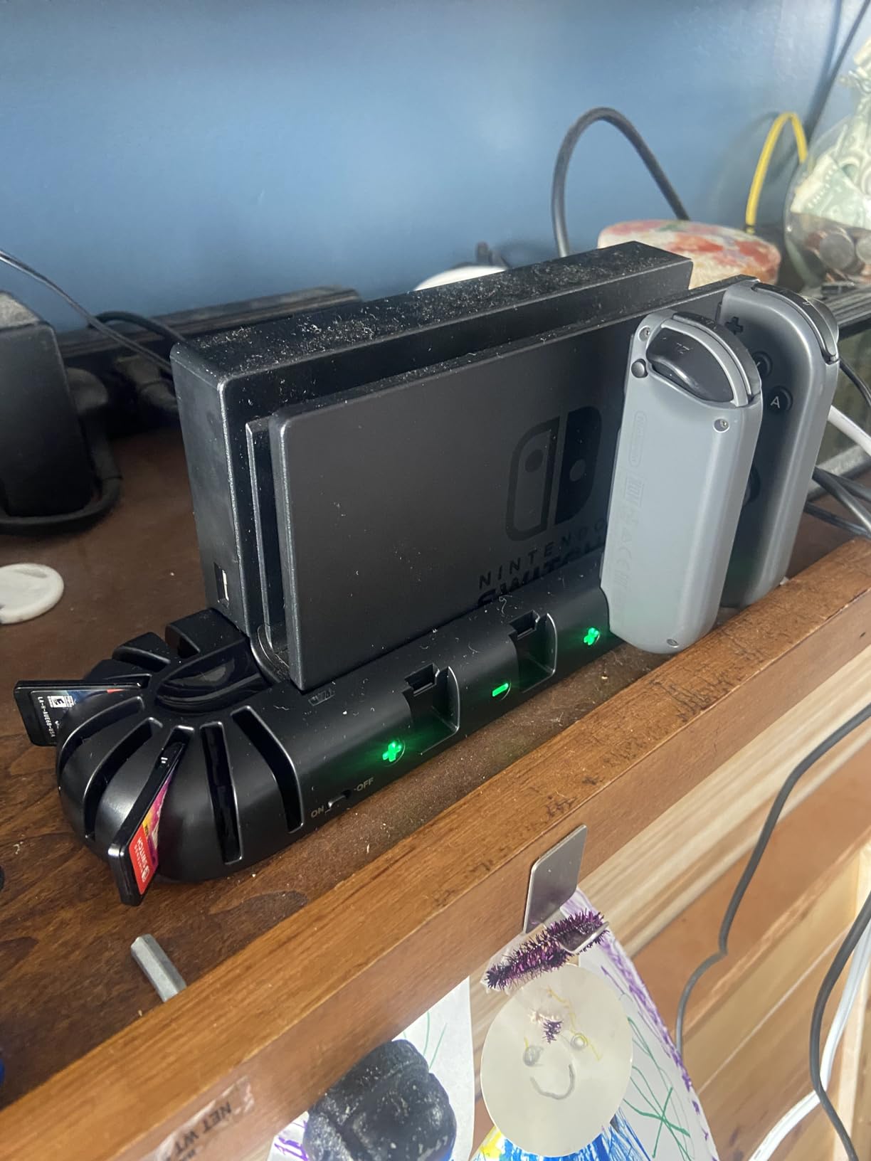 KDD Switch Controller Charger Dock Station for Nintendo Switch & OLED Joycons with Upgraded 8 Game Storages customer photo 2
