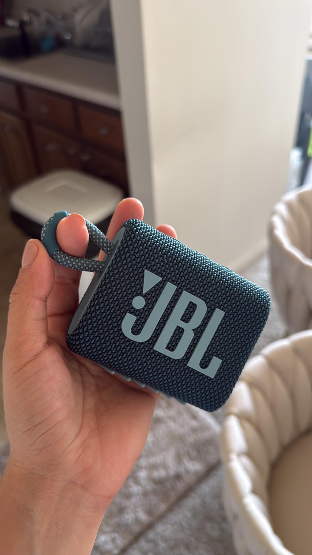 JBL Go 3 - Portable Mini Bluetooth Speaker, big audio and punchy bass, IP67 waterproof and dustproof, 5 hours of playtime, speaker for home, outdoor and travel (Black) customer photo 1