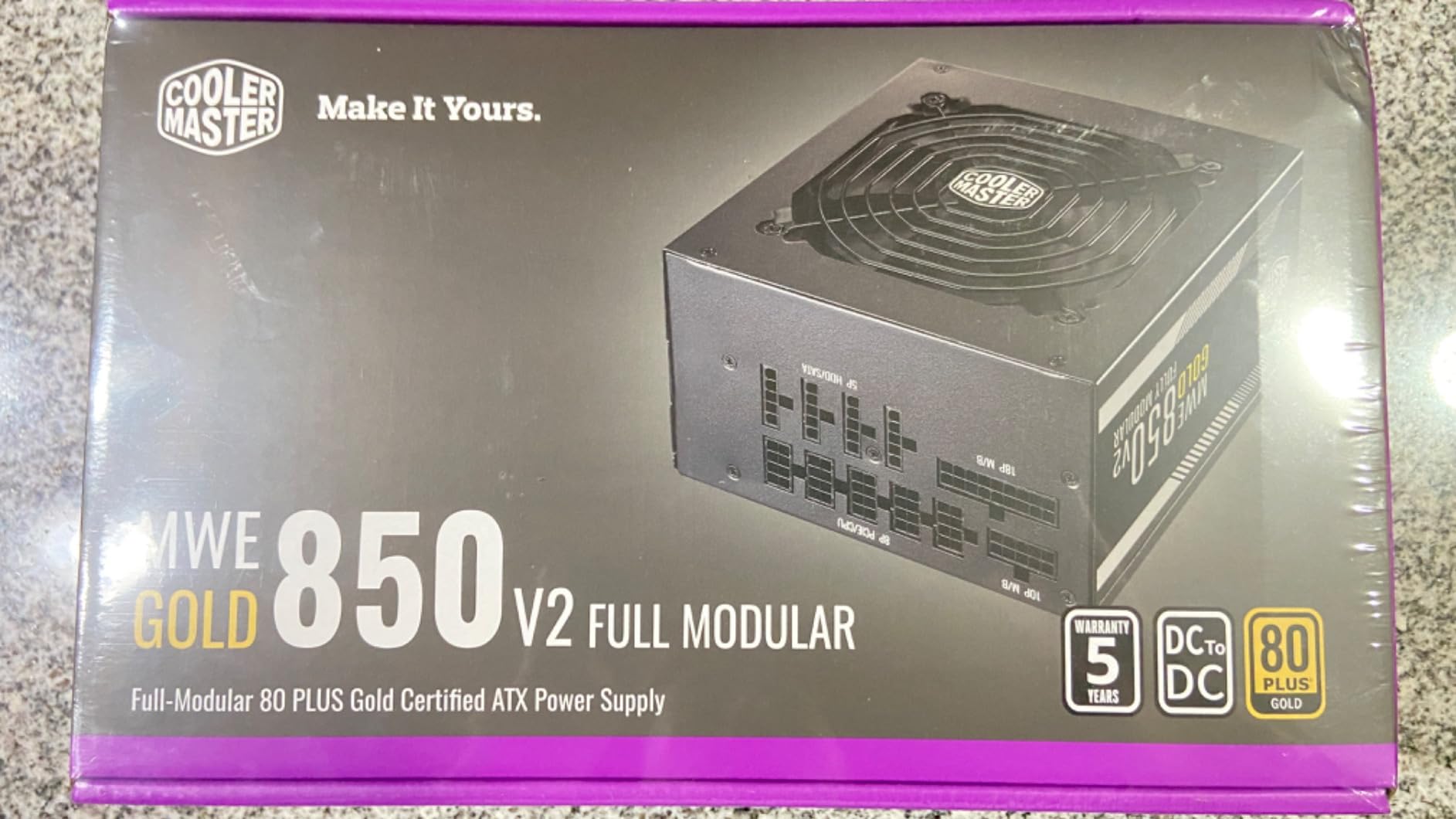 Cooler Master MWE Gold 850 V2 Power Supply, Fully Modular | Certification Cybenetics Gold & Noise Standard +, 80 PLUS Gold, 850W, Semi-Fanless Low Noise, Fully Modular customer photo 2