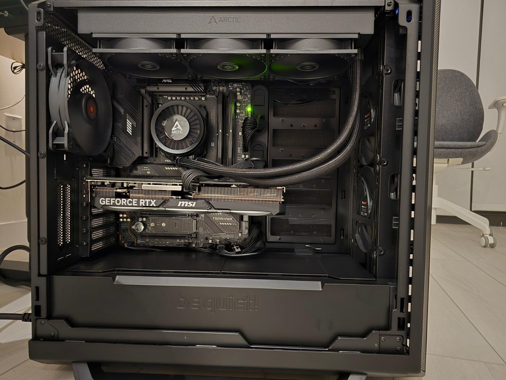 be quiet! Silent Base 802 ATX Midi Tower PC Case | 3 Pre-Installed Pure Wings 2 Fans | Sound Insulated | Black | BG039 customer photo 1