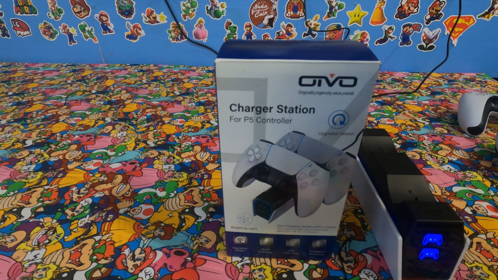 OIVO PS5 Controller Charging Station, 2H Fast Charger for DualSense & Edge | Dual PS5 Controller Charging Dock, Comes with 2 Cable Types, No Extra Adapter Required, Built-in Short-Circuit Protection customer photo 1