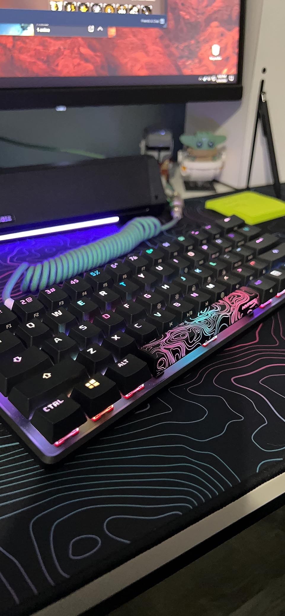 HyperX Alloy Origins 60 - Mechanical Gaming Keyboard, Ultra Compact 60% Form Factor, Double Shot PBT Keycaps, RGB LED Backlit, NGENUITY Software Compatible - Linear HyperX Red Switch, Black customer photo 2
